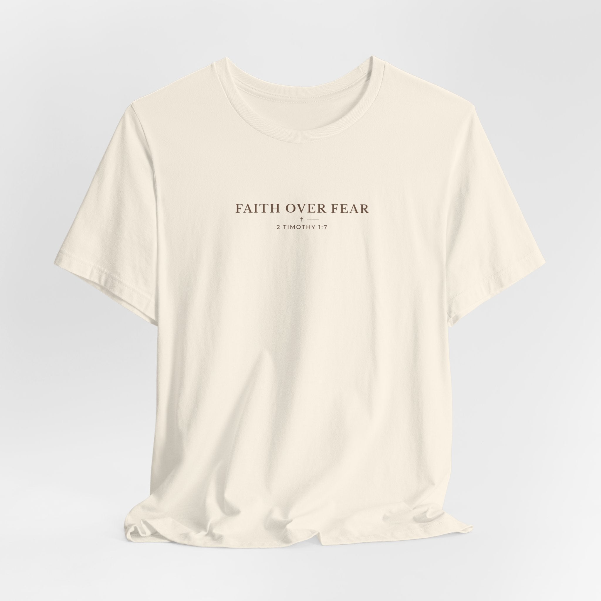 Faith Over Fear Minimal Typography T-Shirt – Everyday Graphic Tee
