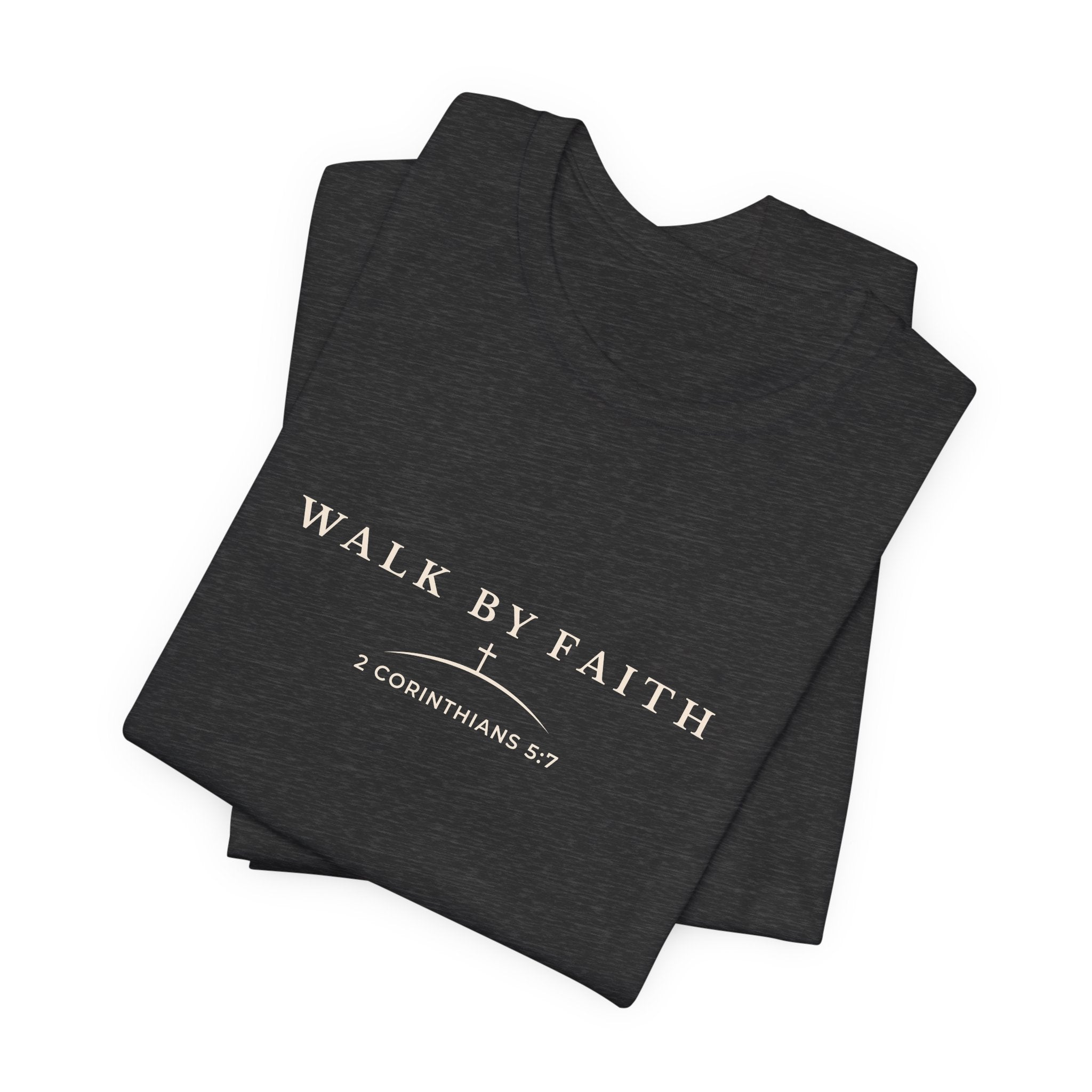 Walk By Faith Minimal Typography T-Shirt – Everyday Graphic Tee
