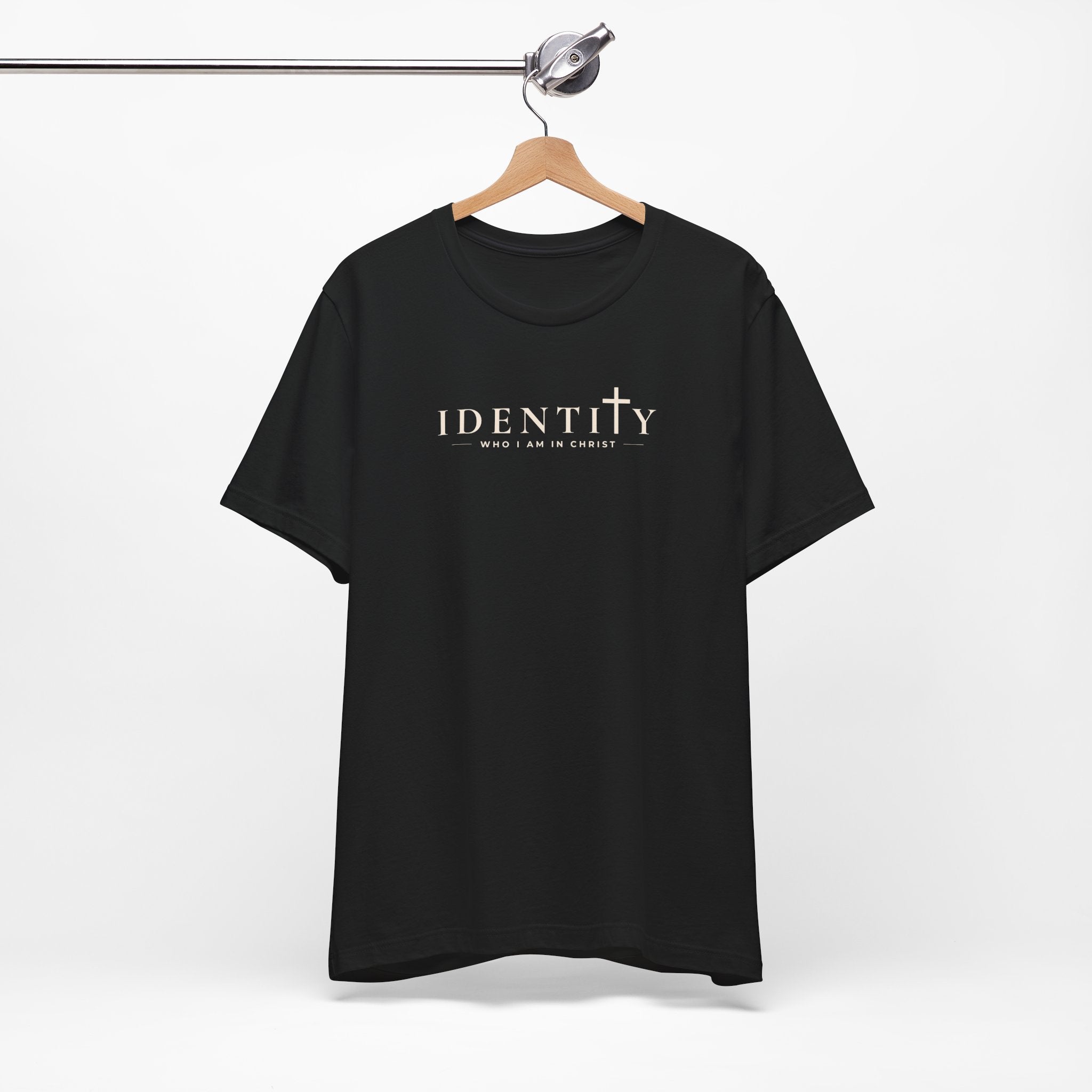 Identity Minimal Typography Unisex T-Shirt – Modern Faith-Inspired Graphic Tee