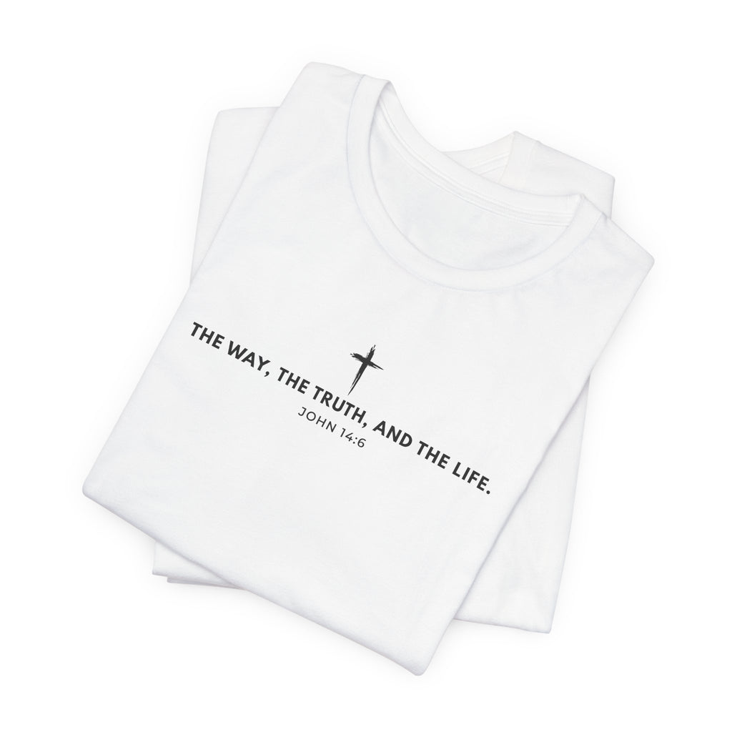 Minimal Inspirational Typography T-Shirt – The Way The Truth And The Life