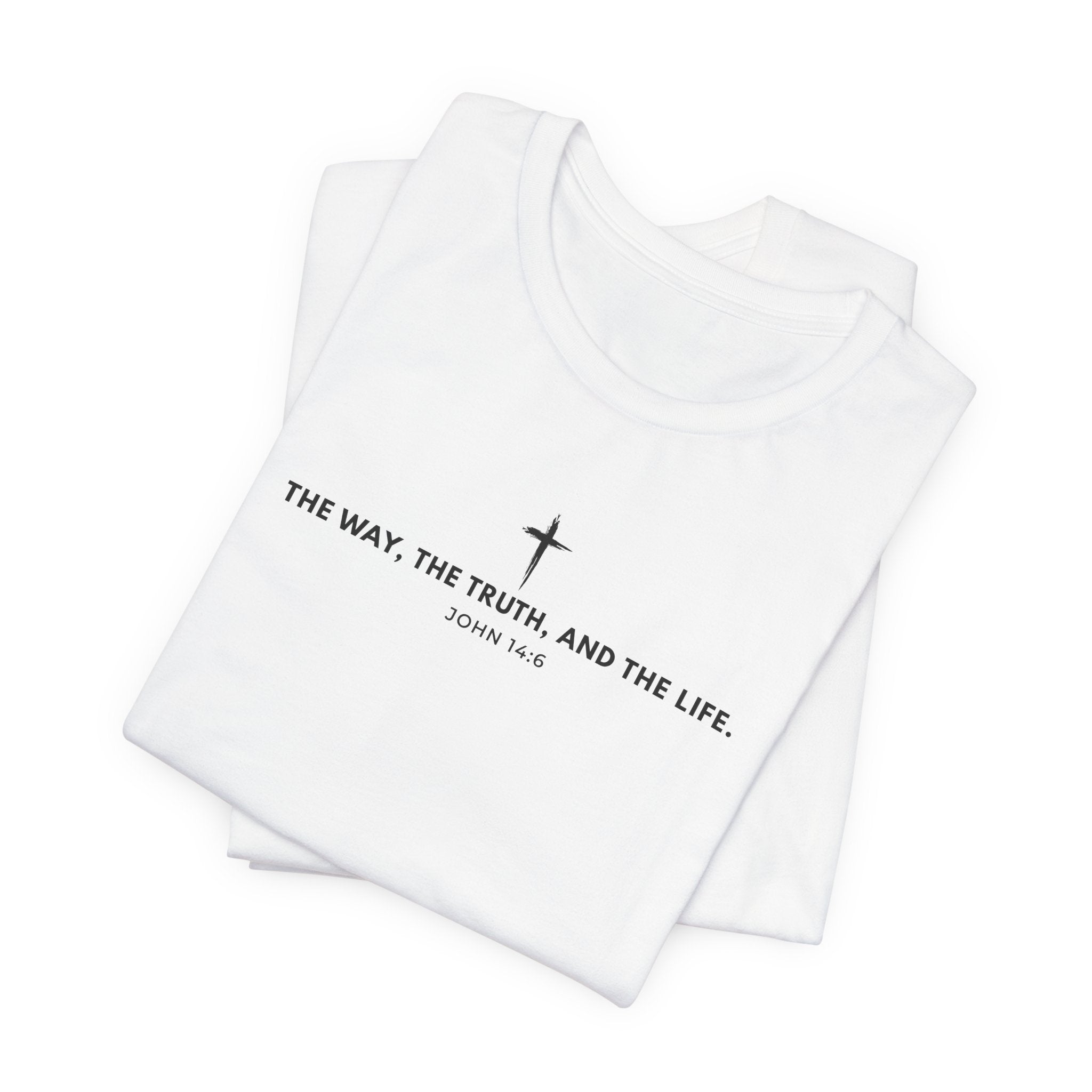Minimal Inspirational Typography T-Shirt – The Way The Truth And The Life