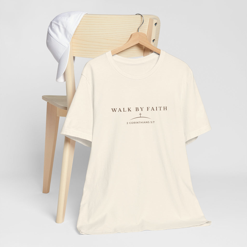 Walk By Faith Minimal Typography T-Shirt – Everyday Graphic Tee