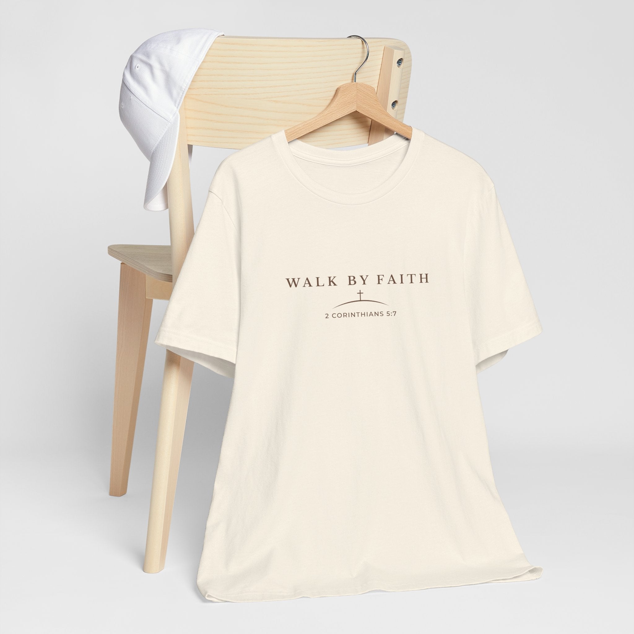 Walk By Faith Minimal Typography T-Shirt – Everyday Graphic Tee