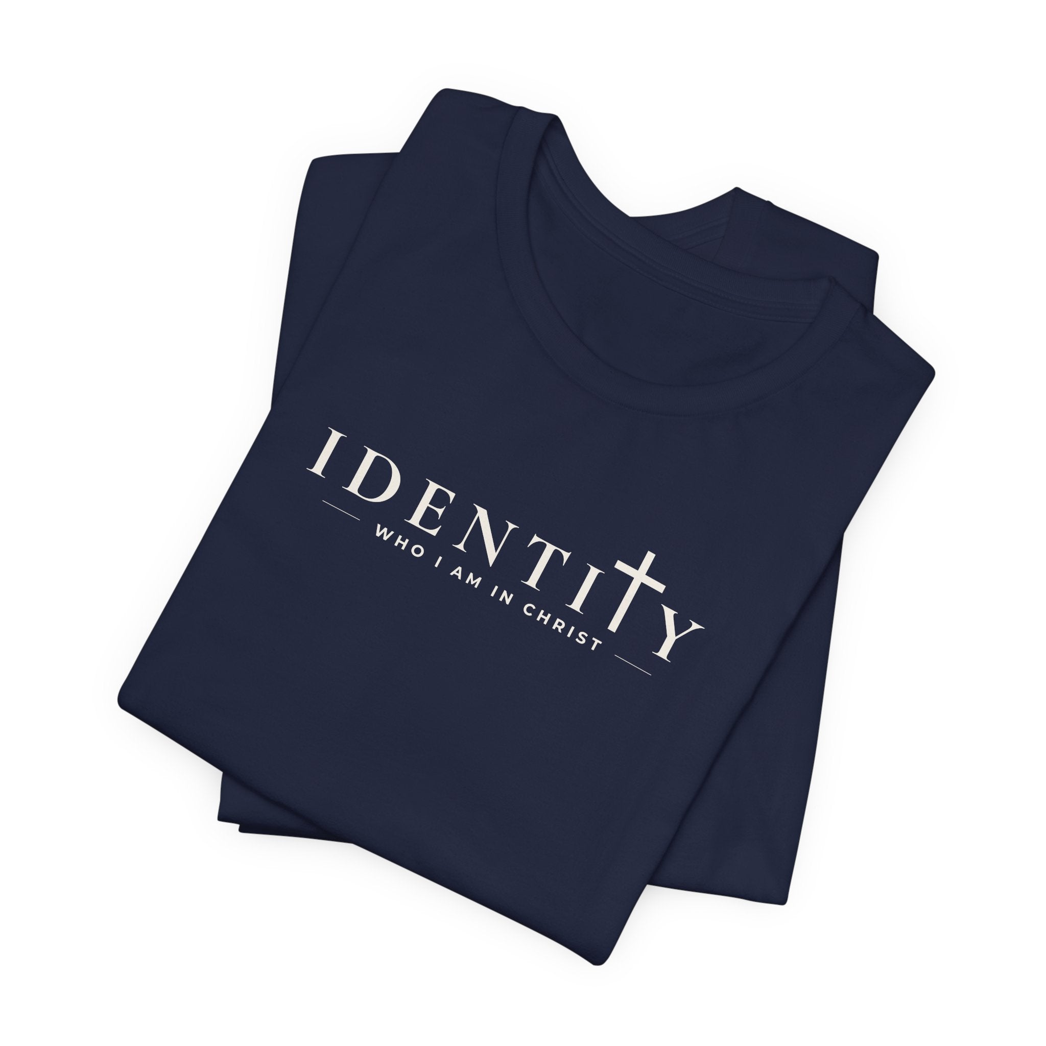 Identity Minimal Typography Unisex T-Shirt – Modern Faith-Inspired Graphic Tee