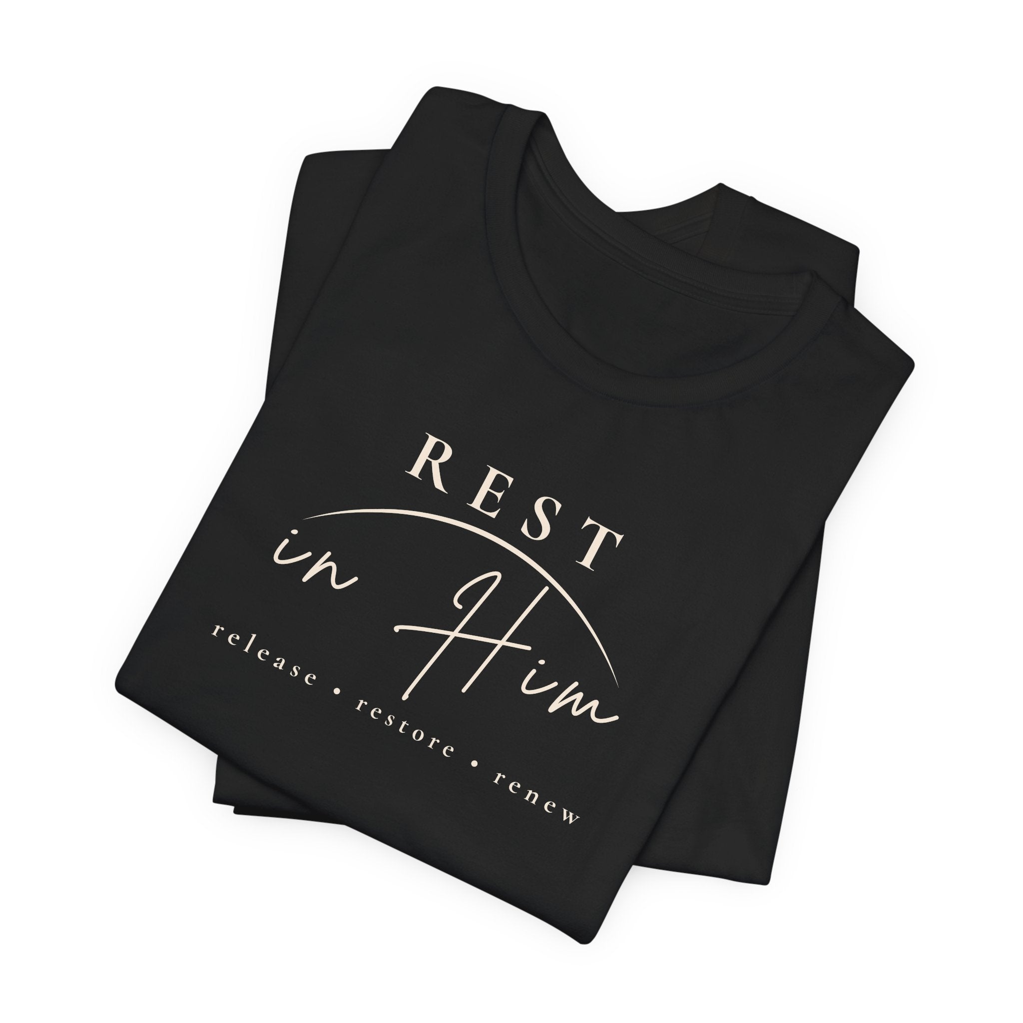 Rest in Him Christian T-Shirt | Peace and Faith Tee | MABY