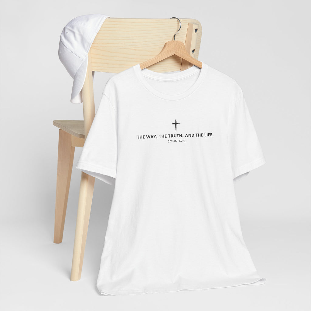 Minimal Inspirational Typography T-Shirt – The Way The Truth And The Life