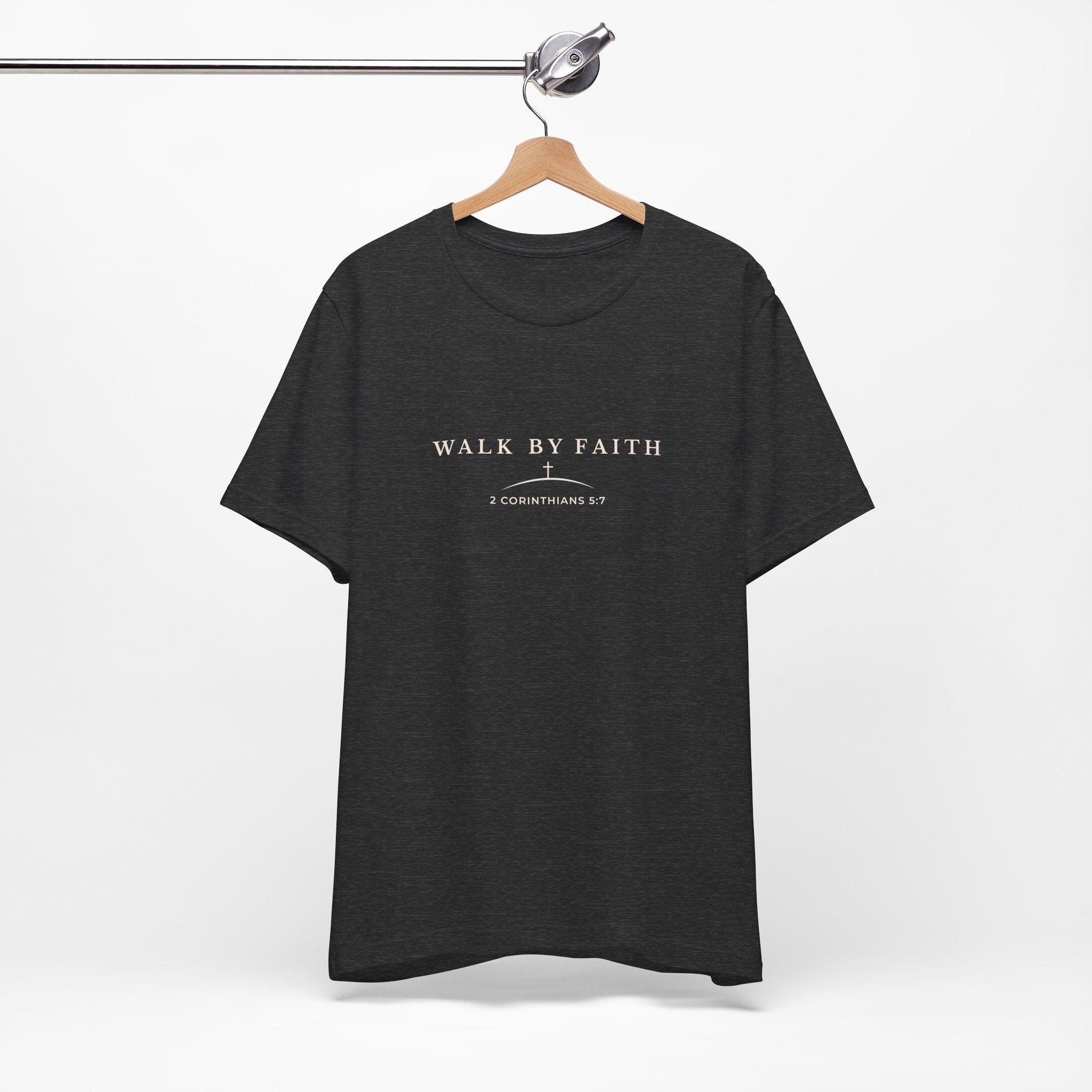 Walk By Faith Minimal Typography T-Shirt – Everyday Graphic Tee