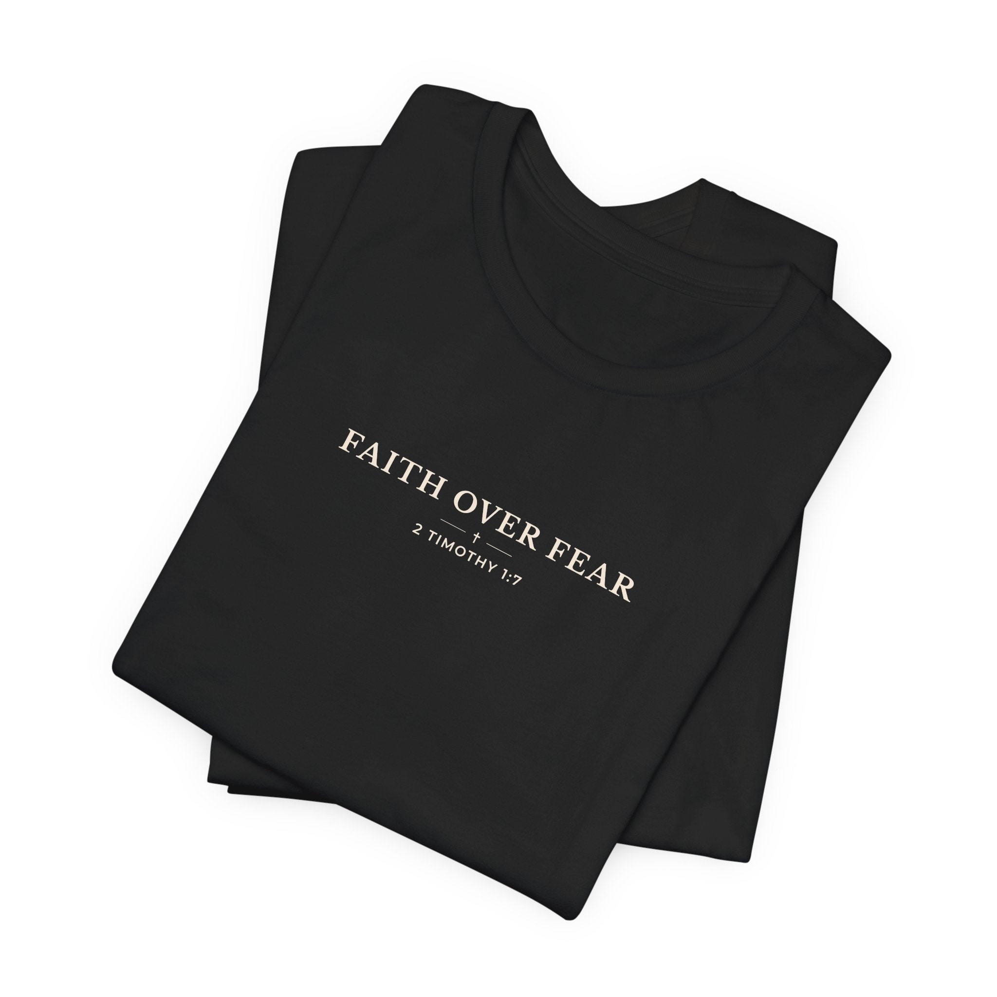 Faith Over Fear Minimal Typography T-Shirt – Everyday Graphic Tee