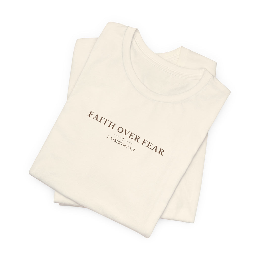 Faith Over Fear Minimal Typography T-Shirt – Everyday Graphic Tee