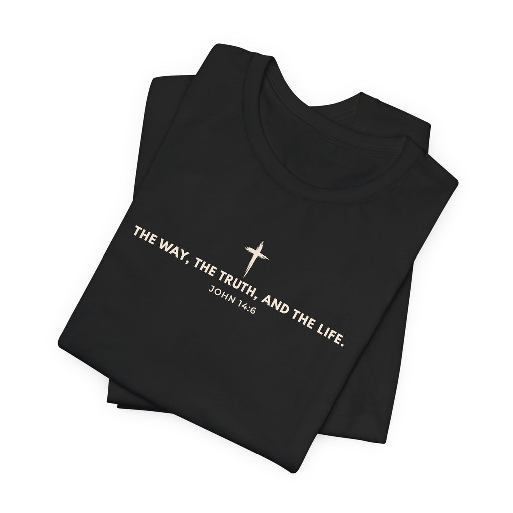 Minimal Inspirational Typography T-Shirt – The Way The Truth And The Life