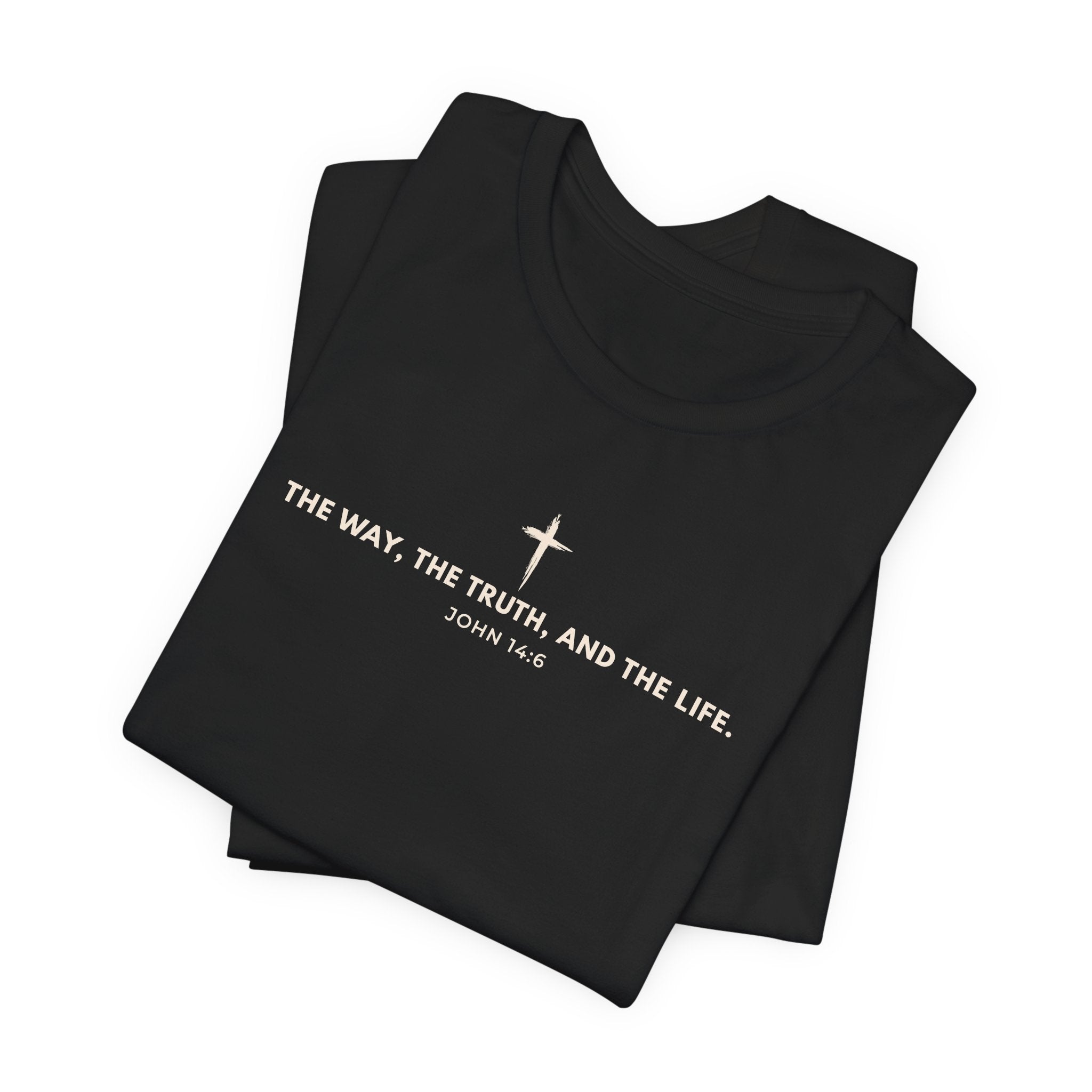 Minimal Inspirational Typography T-Shirt – The Way The Truth And The Life