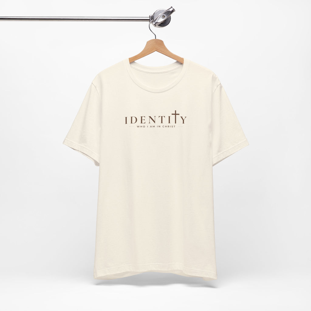 Identity Minimal Typography Unisex T-Shirt – Modern Faith-Inspired Graphic Tee