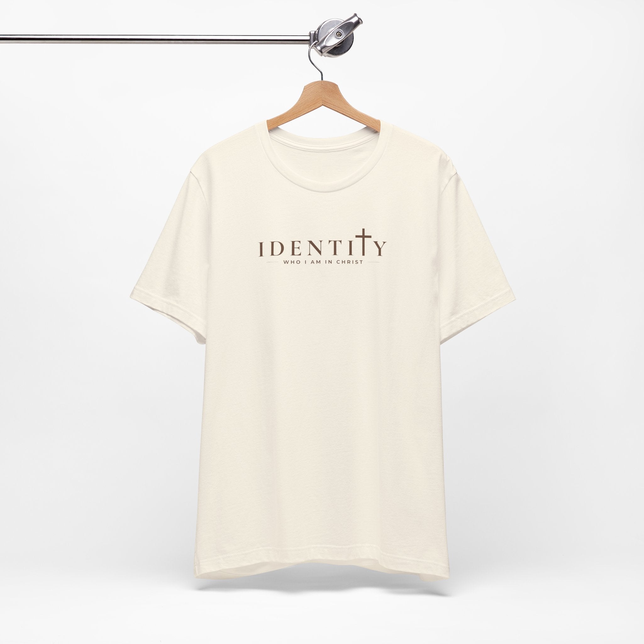 Identity Minimal Typography Unisex T-Shirt – Modern Faith-Inspired Graphic Tee