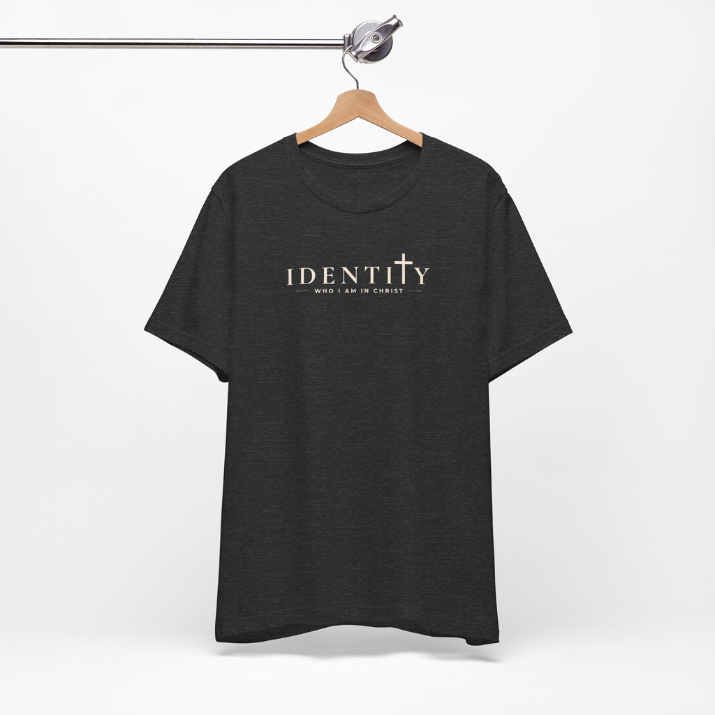 Identity Minimal Typography Unisex T-Shirt – Modern Faith-Inspired Graphic Tee