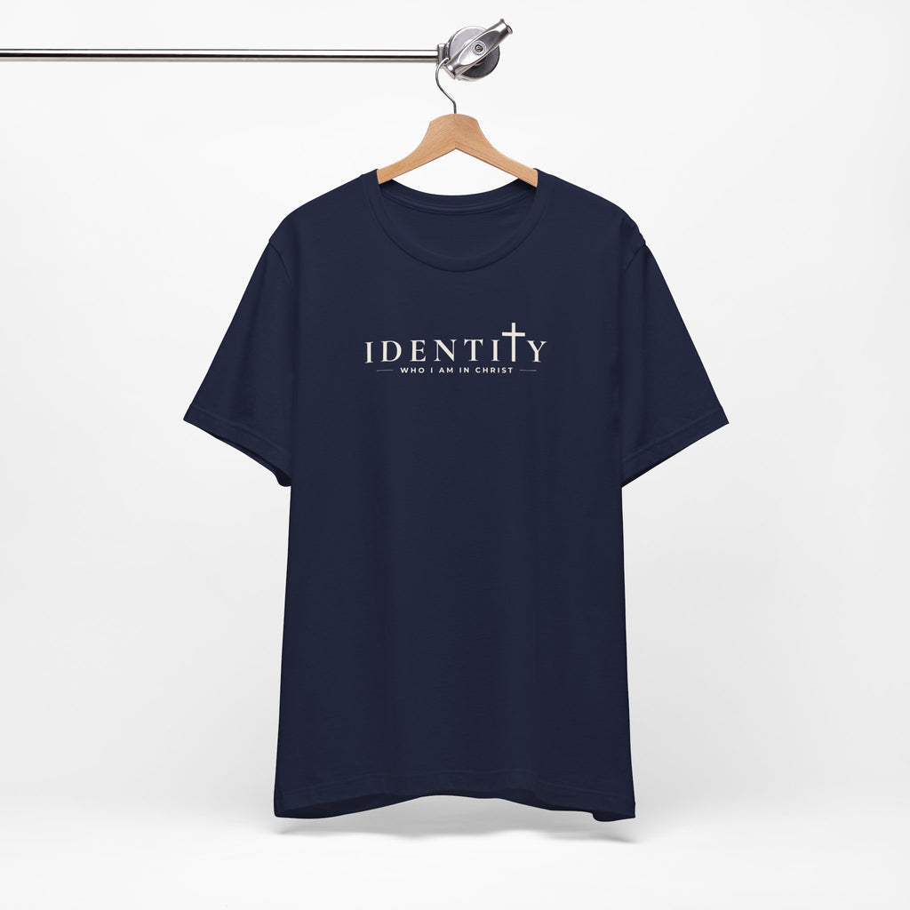 Identity Minimal Typography Unisex T-Shirt – Modern Faith-Inspired Graphic Tee