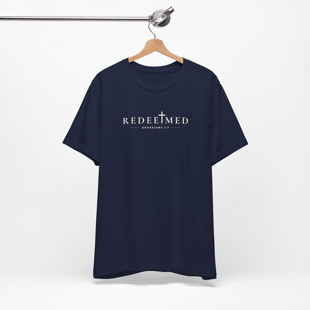 Redeemed Minimal Typography Unisex Christian T-Shirt