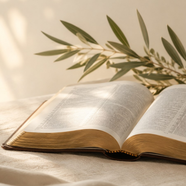 bible opened and layed on a flat surface