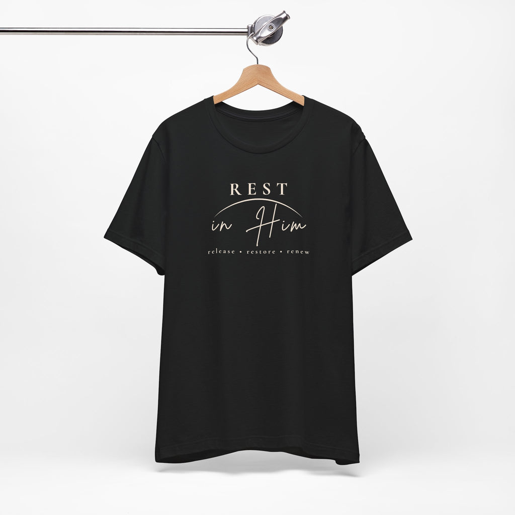Rest in Him Christian T-Shirt | Peace and Faith Tee | MABY