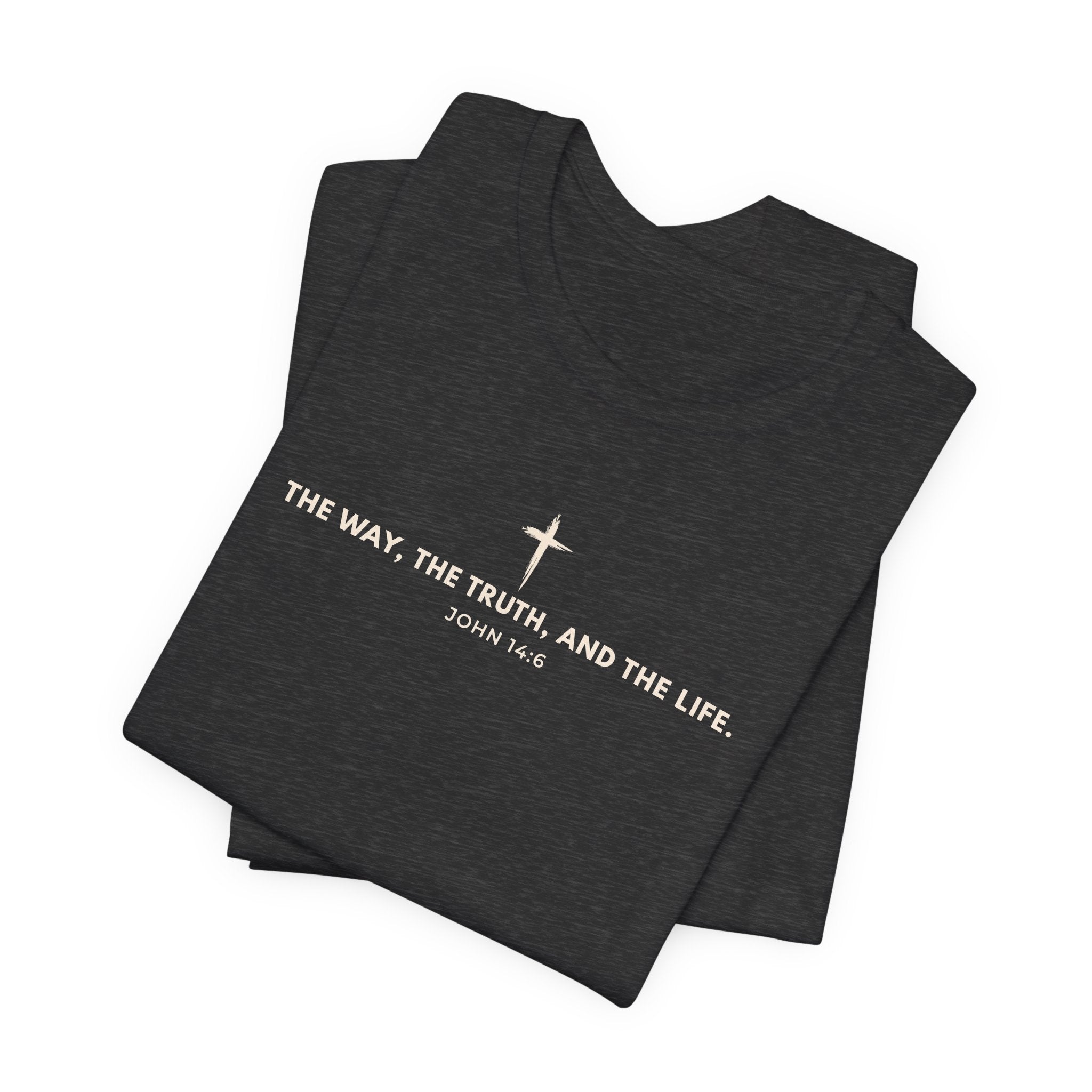 Minimal Inspirational Typography T-Shirt – The Way The Truth And The Life