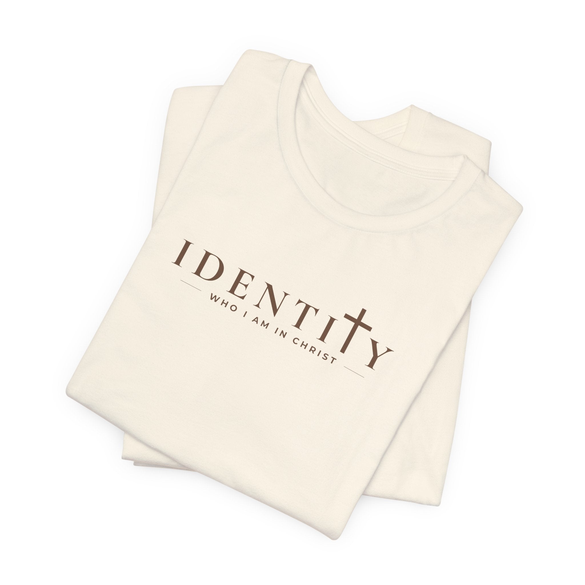 Identity Minimal Typography Unisex T-Shirt – Modern Faith-Inspired Graphic Tee