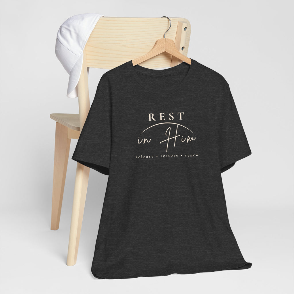 Rest in Him Christian T-Shirt | Peace and Faith Tee | MABY
