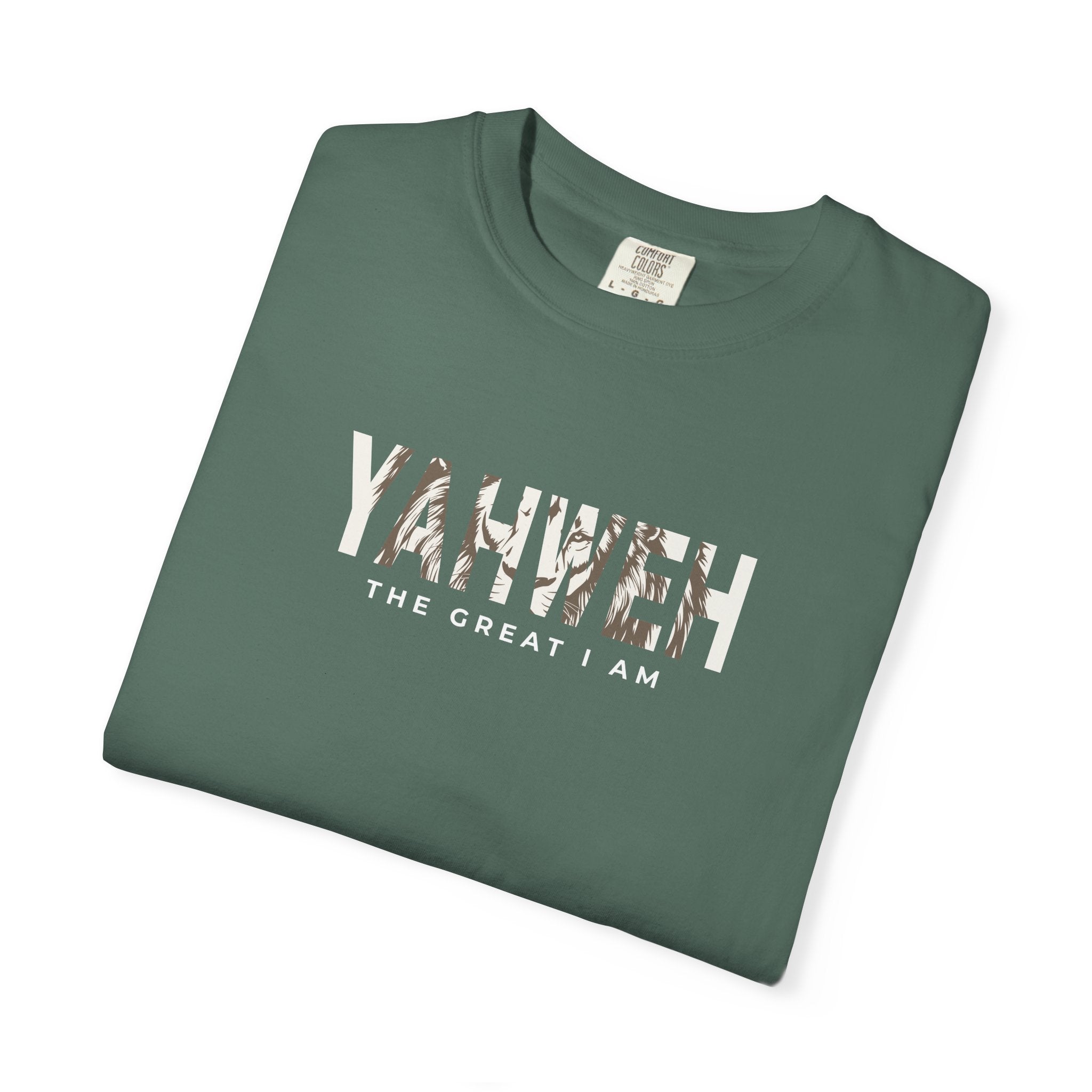 Minimal Lion Typography Comfort Colors T-Shirt