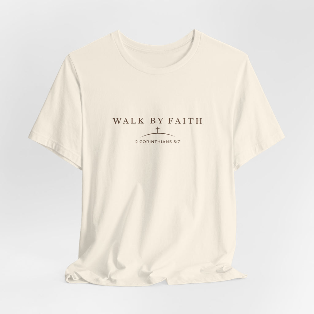 Walk By Faith Minimal Typography T-Shirt – Everyday Graphic Tee