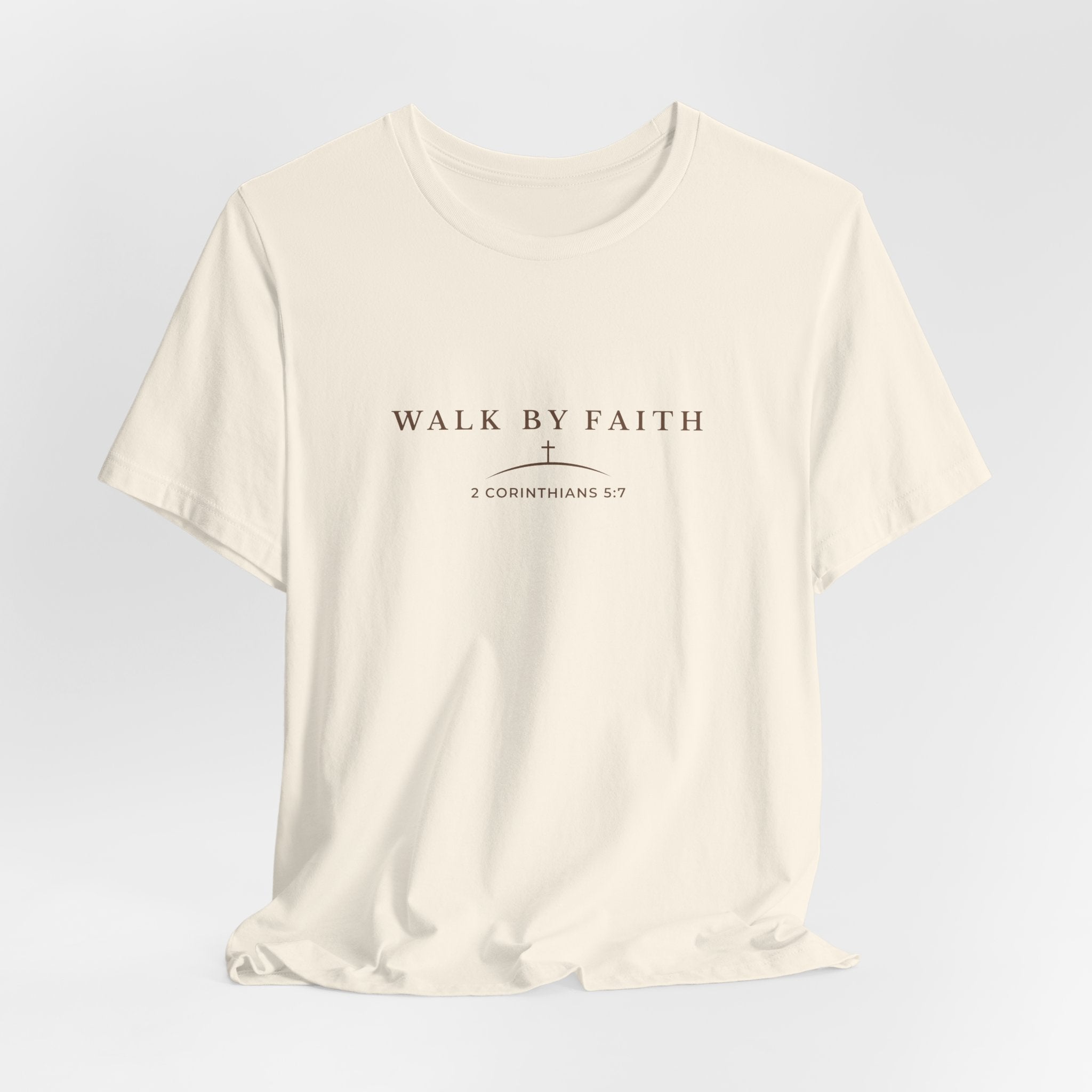 Walk By Faith Minimal Typography T-Shirt – Everyday Graphic Tee