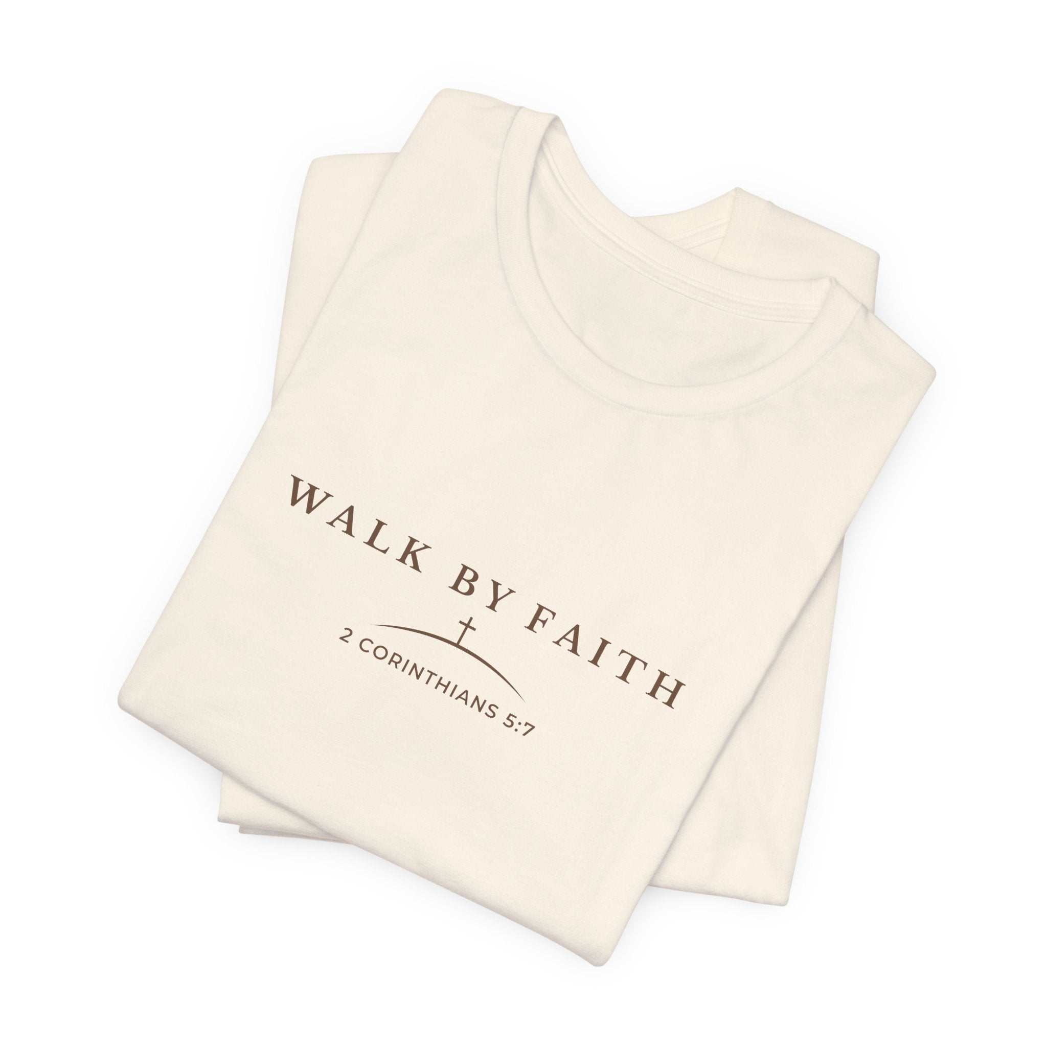 Walk By Faith Minimal Typography T-Shirt – Everyday Graphic Tee