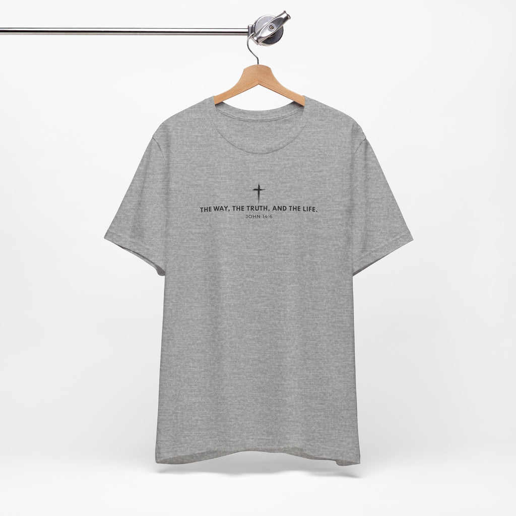 Minimal Inspirational Typography T-Shirt – The Way The Truth And The Life