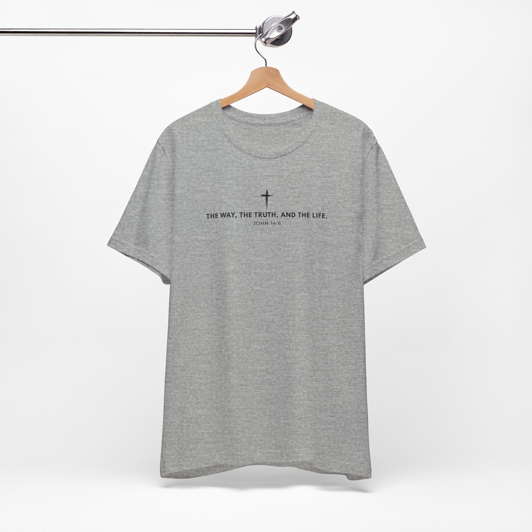 Minimal Inspirational Typography T-Shirt – The Way The Truth And The Life