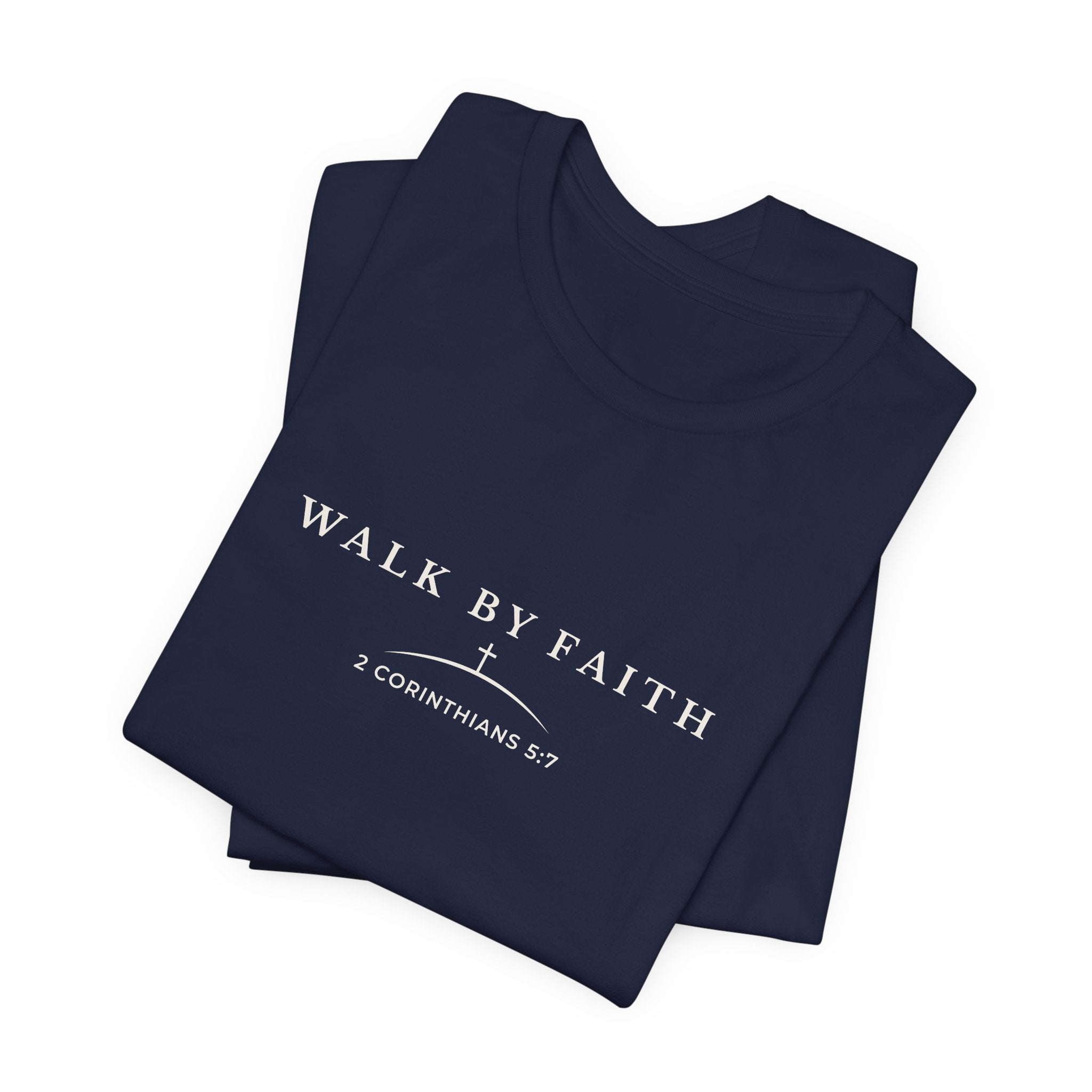 Walk By Faith Minimal Typography T-Shirt – Everyday Graphic Tee