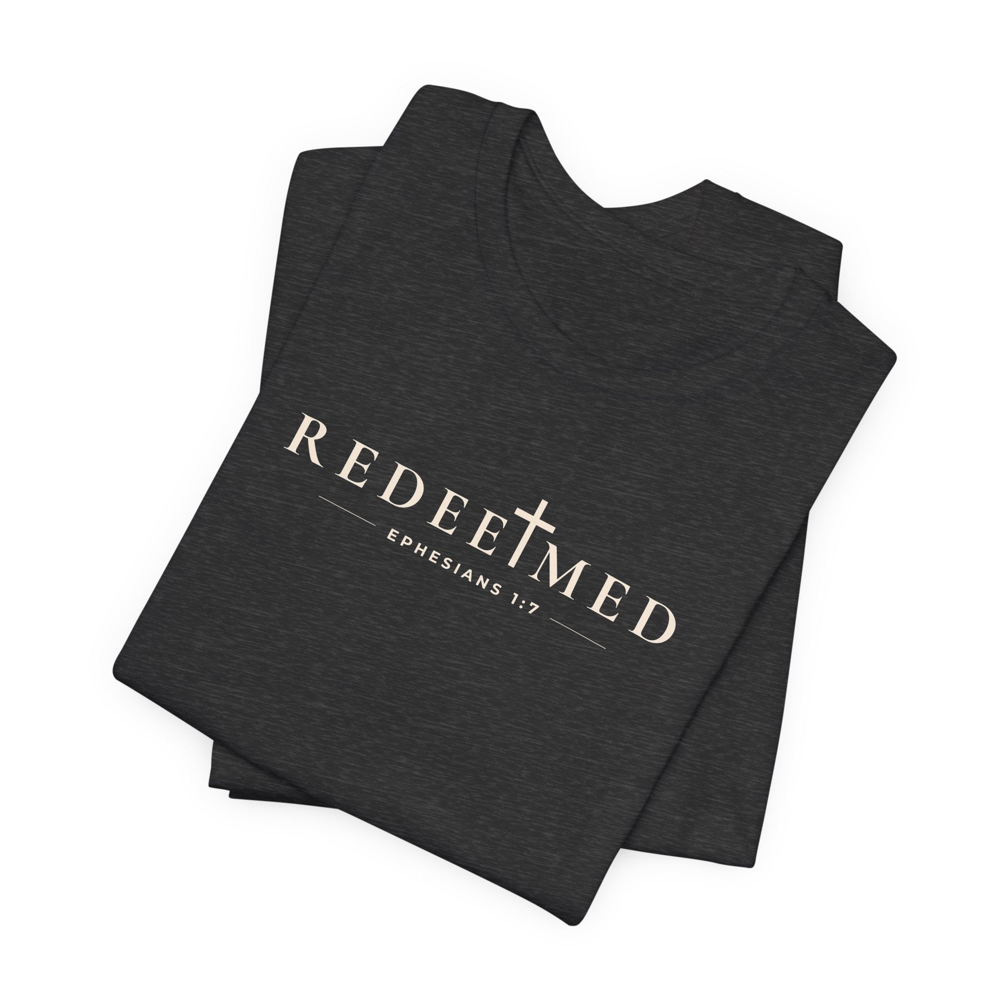 Redeemed Minimal Typography Unisex Christian T-Shirt