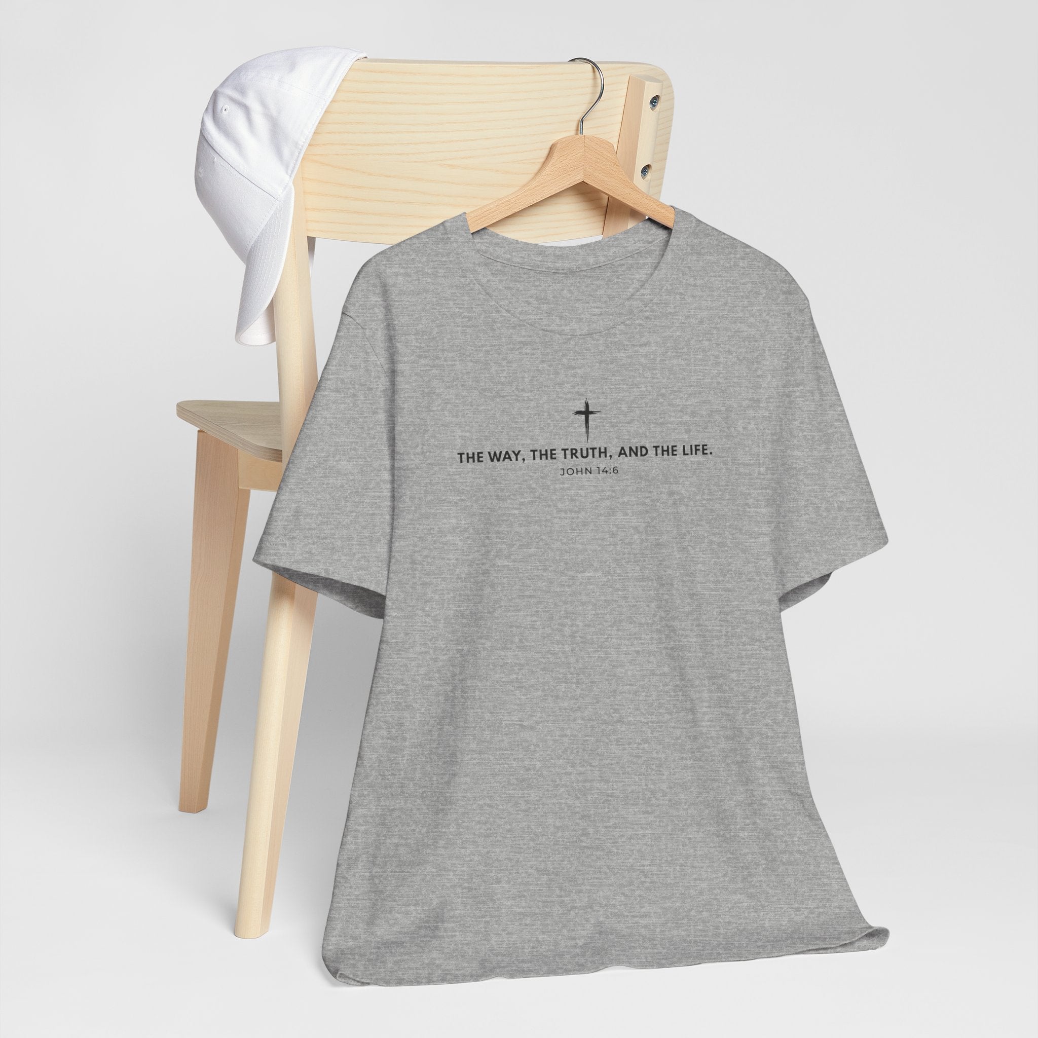 Minimal Inspirational Typography T-Shirt – The Way The Truth And The Life