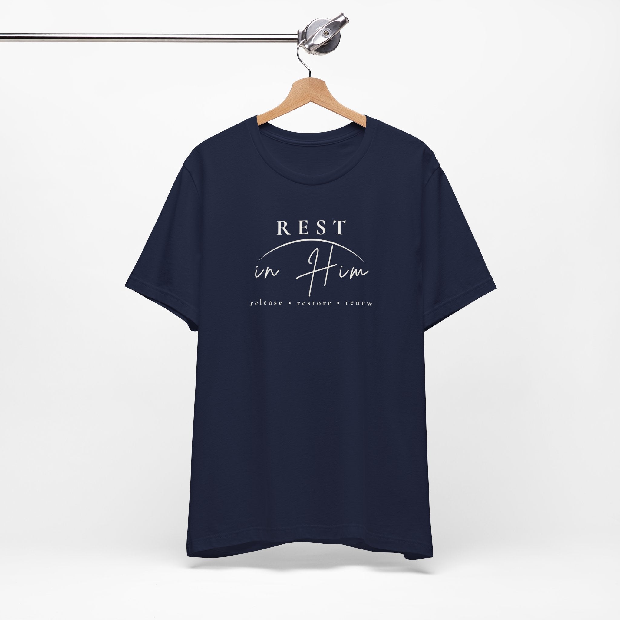 Rest in Him Christian T-Shirt | Peace and Faith Tee | MABY