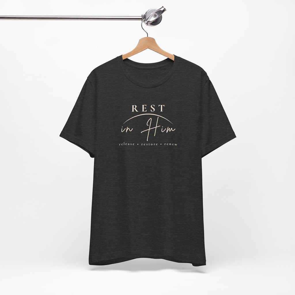Rest in Him Christian T-Shirt | Peace and Faith Tee | MABY