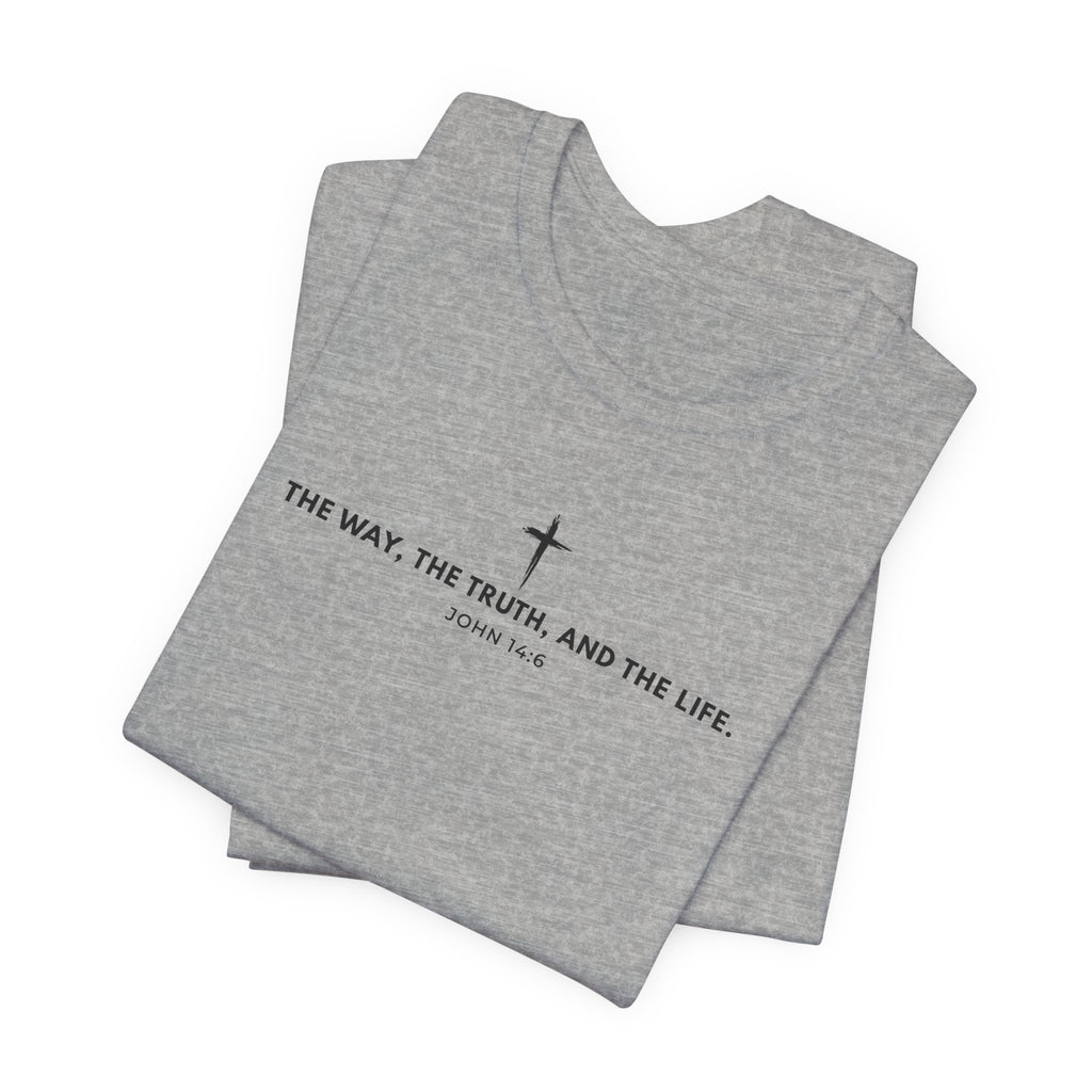 Minimal Inspirational Typography T-Shirt – The Way The Truth And The Life