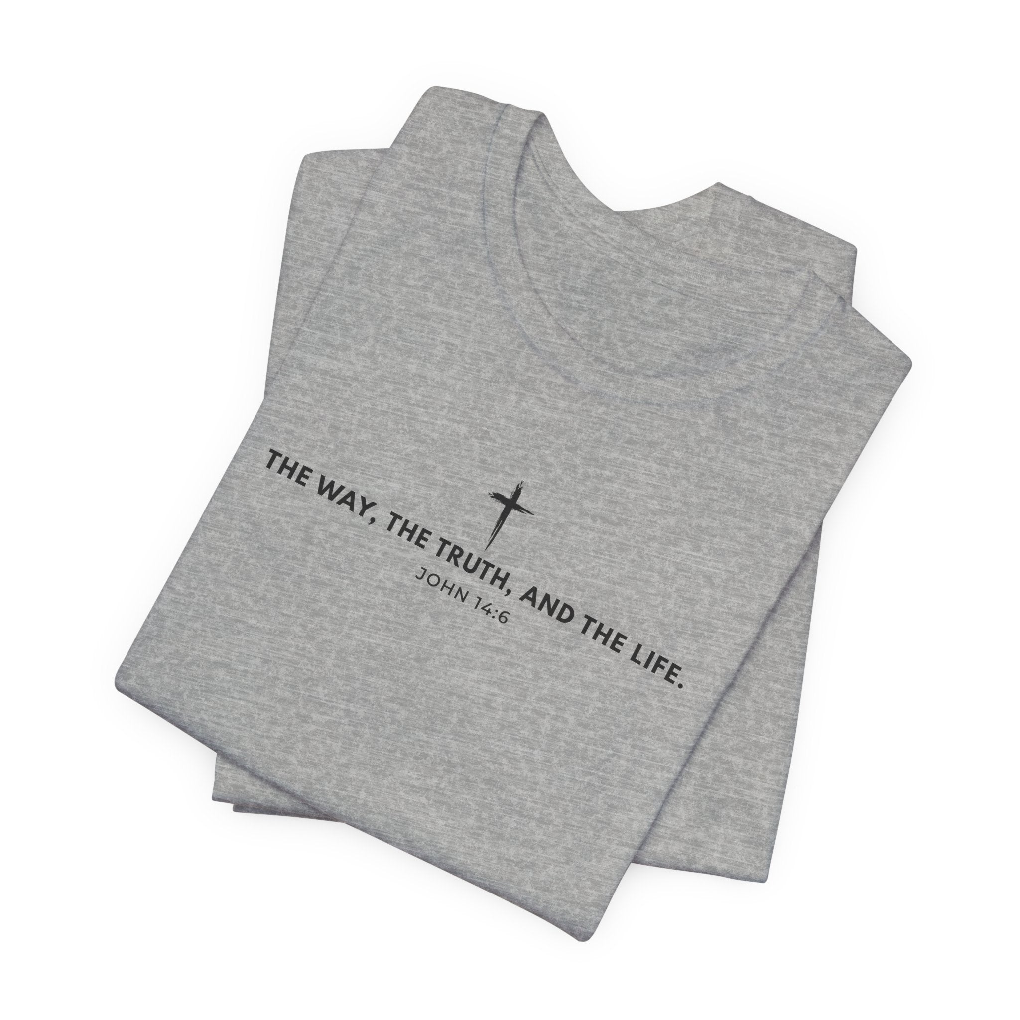 Minimal Inspirational Typography T-Shirt – The Way The Truth And The Life