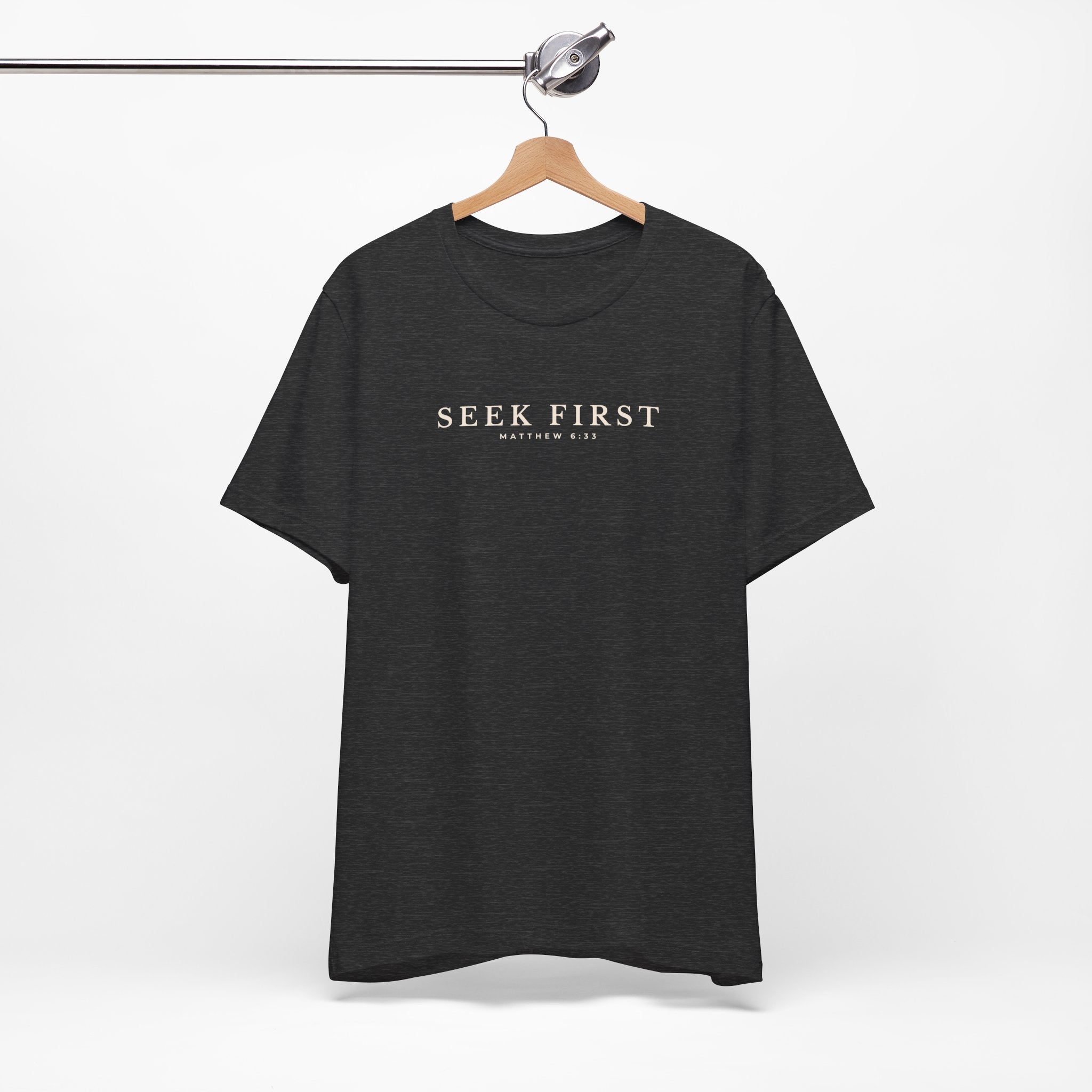 Seek First Minimal Typography T-Shirt – Everyday Graphic Tee