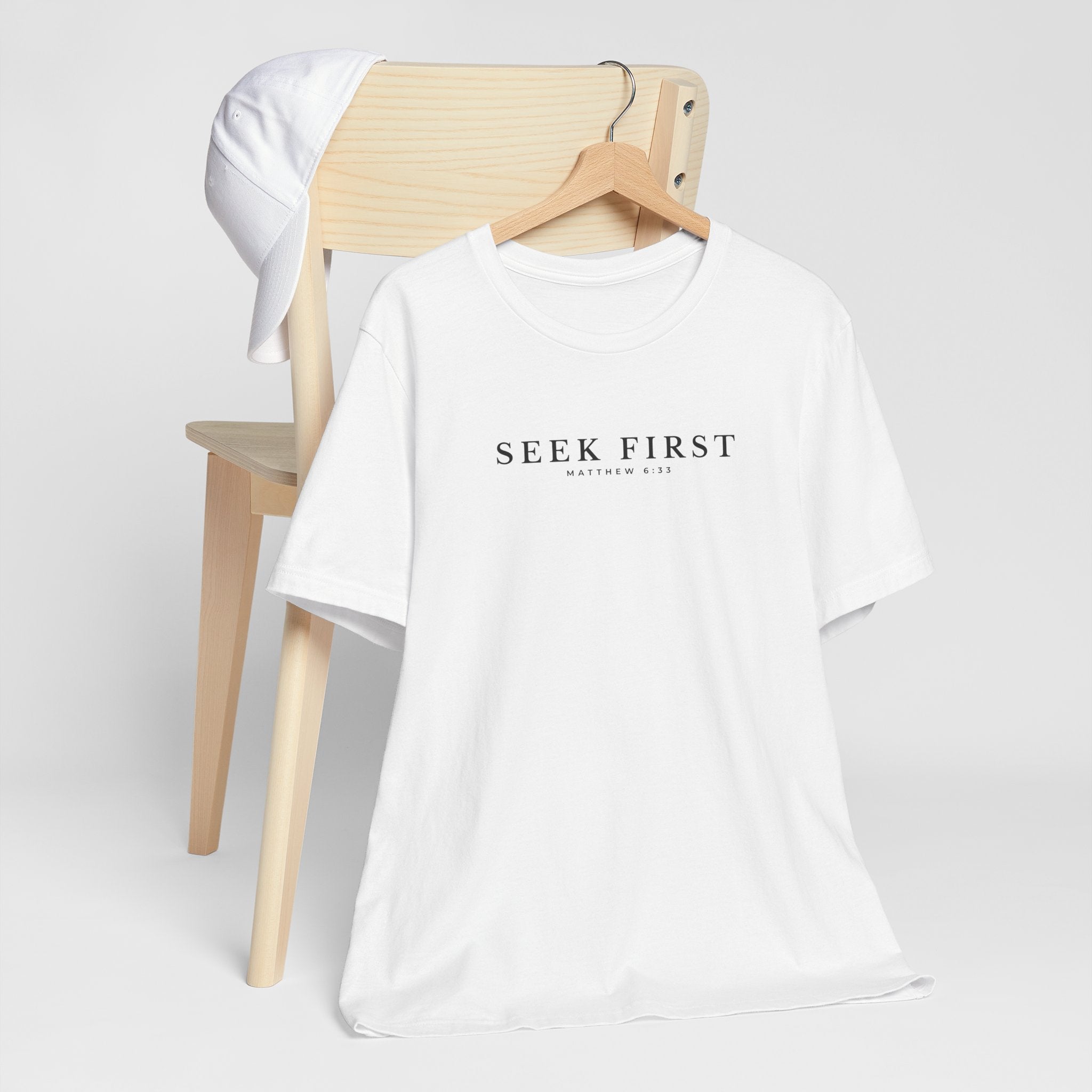 Seek First Minimal Typography T-Shirt – Everyday Graphic Tee